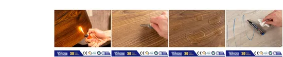 Waterproof Fireproof Eco Friendly Plastic Stone Composite Vinyl Plank Flooring Click Spc Flooring