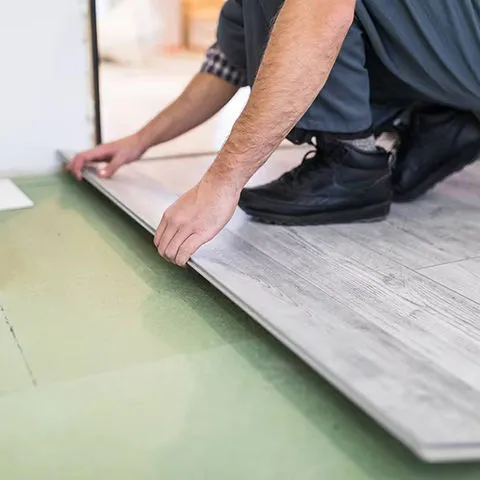 Wholesale High Gloss Light Oak Laminate Flooring Glue Down /Self