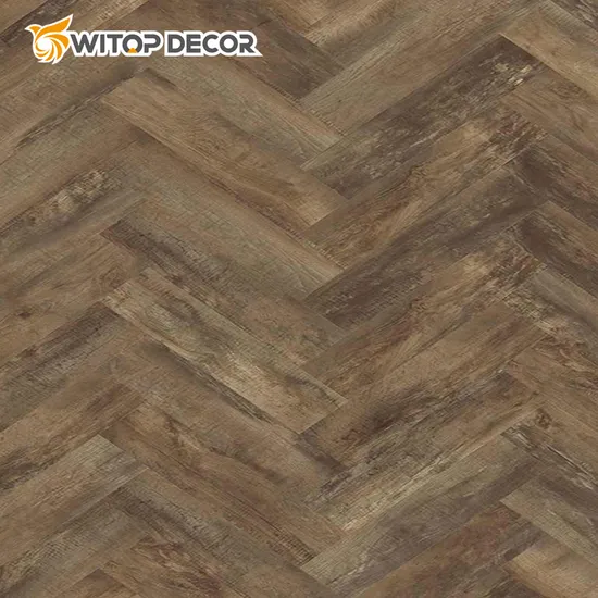 Wood Grain Parquet Effect Loose Lay PVC Vinyl Lvt Plank Flexible Flooring 